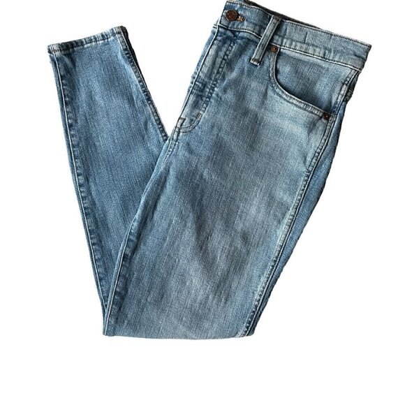 Madewell 10" High-Rise Skinny Jeans in Annapolis Light Wash Size 31 - Picture 6 of 15